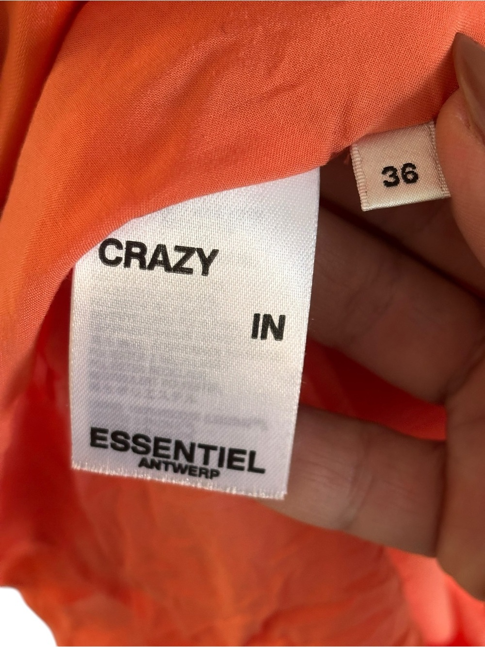 Essentiel Antwerp Orange Midi Dress EU Size 38, US 6, Women’s M. - Picture 4 of 5